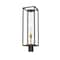 Z-Lite Dunbroch 1 Light Outdoor Post Mount Fixture, Deep Bronze + Outdoor Brass & Clear 584PHBR-DBZ-OBS - alternate 3